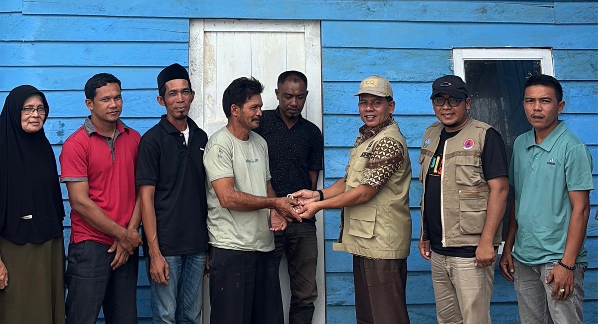 Jelang Ramadan, Pemkab Aceh Selatan Resmikan Lima Huntara bagi Korban Kebakaran