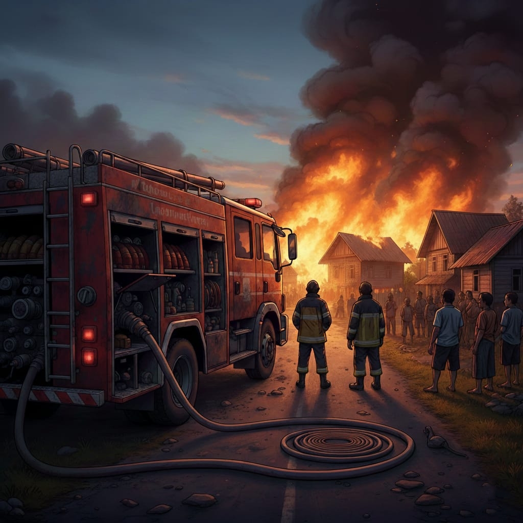 Mobil Pemadam Kehabisan Bahan Bakar, Rumah Warga Gampong Alurmas Ludes Terbakar