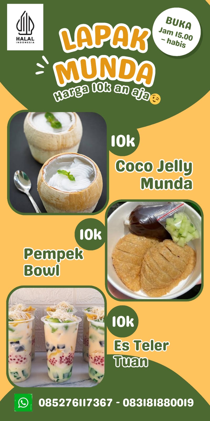 LAPAK MUNDA – JAJAN ENAK, HARGA BERSAHABAT!